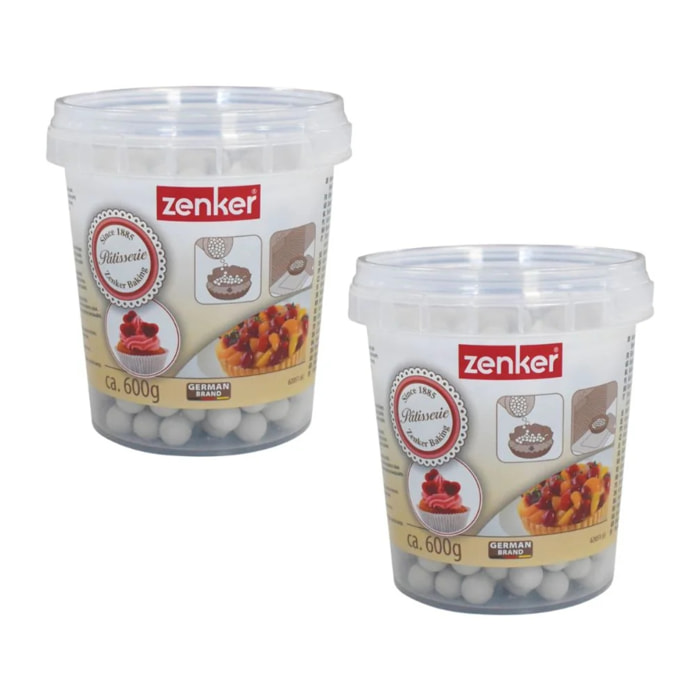2 pots 600g billes de cuisson pour pâte sablée Zenker Smart Pastry