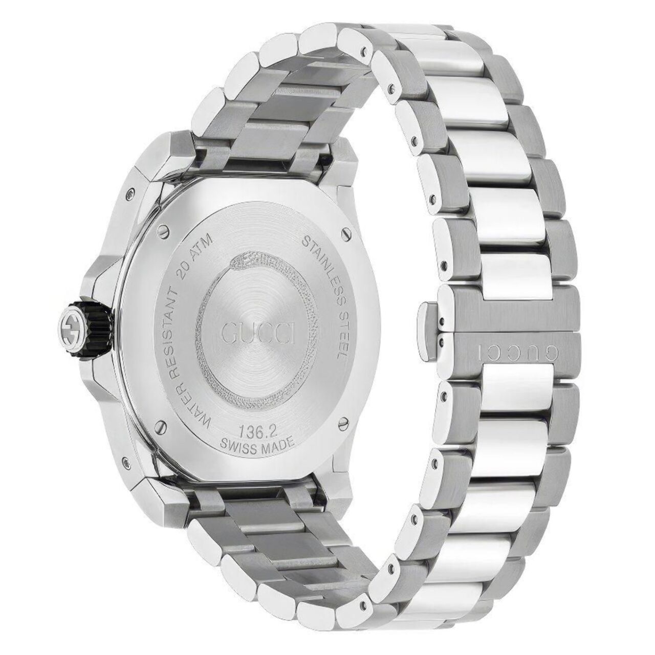 Reloj Gucci YA136218 Hombre Analogico Cuarzo con Correa de Acero inoxidable