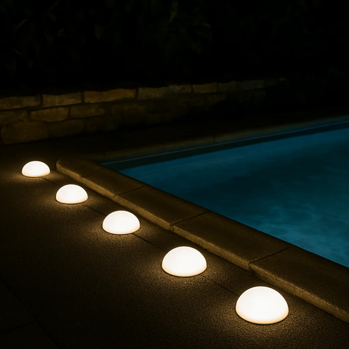 5 Demi boule solaire HALF MOON D15CM