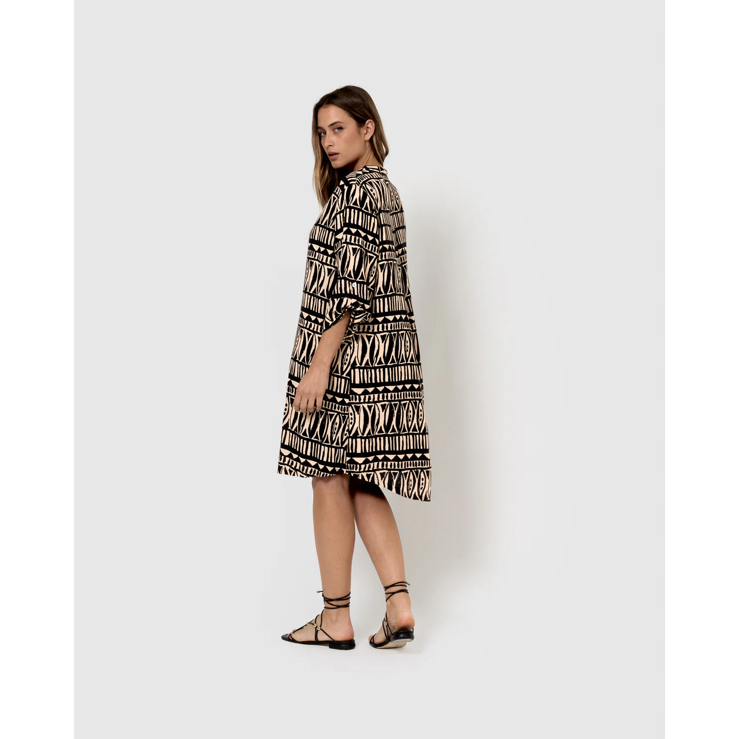 Vestido viscosa tepec negro