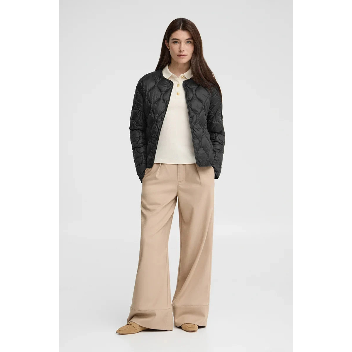 Chaqueta ultraligera Paloma negra con logo Polo Club