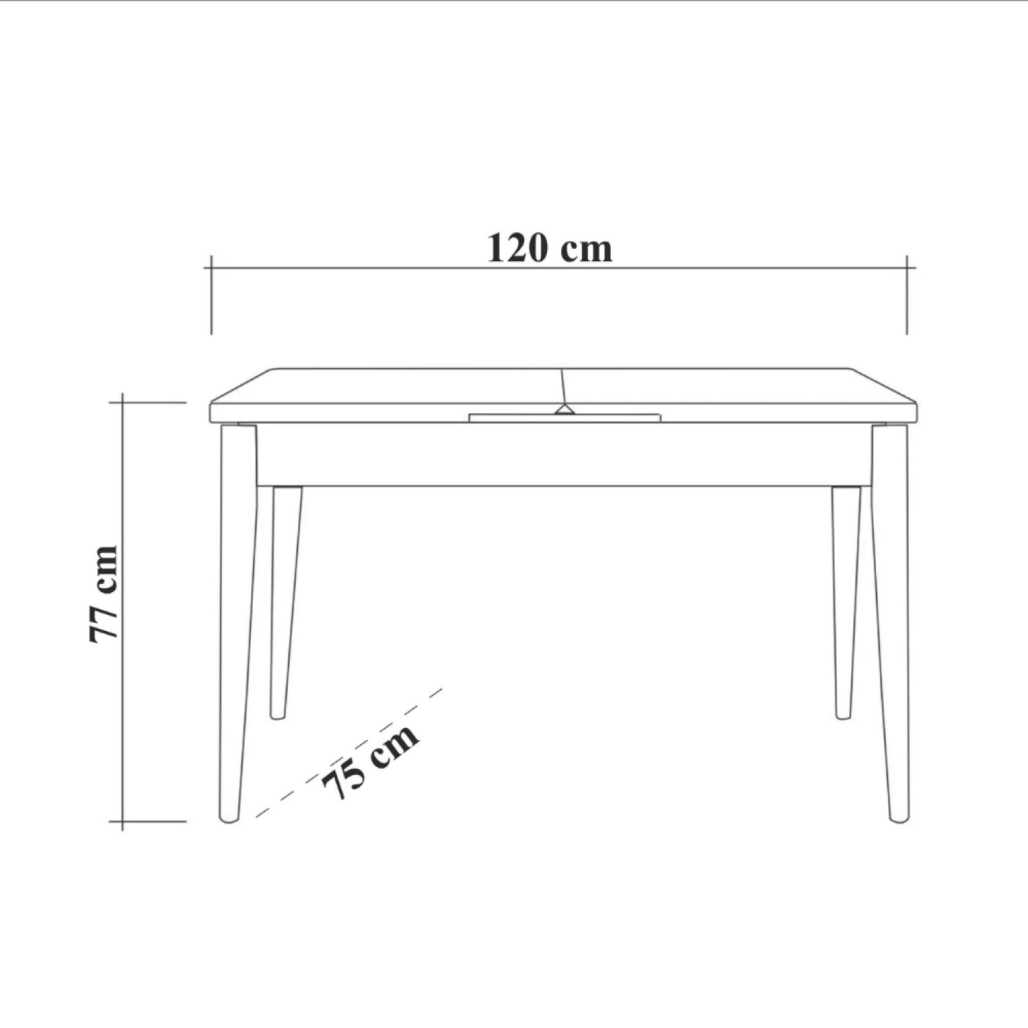 GAO - Table extensible bois - max 6 personnes
