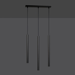 Lampada a sospensione Selter in acciaio nero opaco