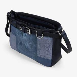 Bolso bandolera azul marino vintage con cinturón