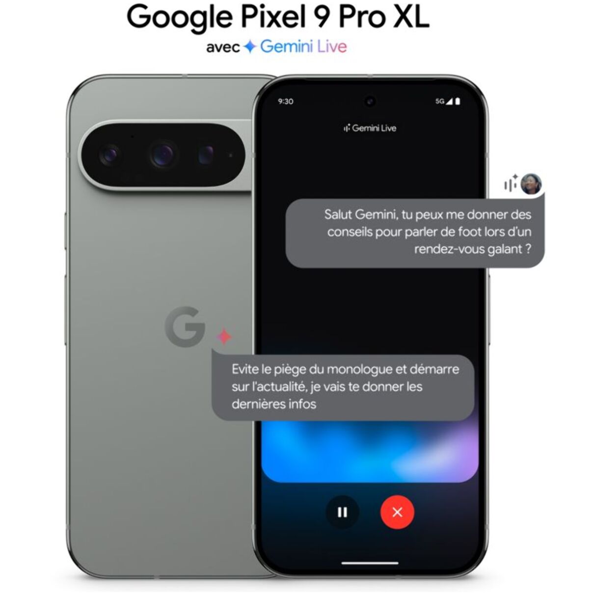 Smartphone GOOGLE Pixel 9 Pro XL Vert Sauge 128Go