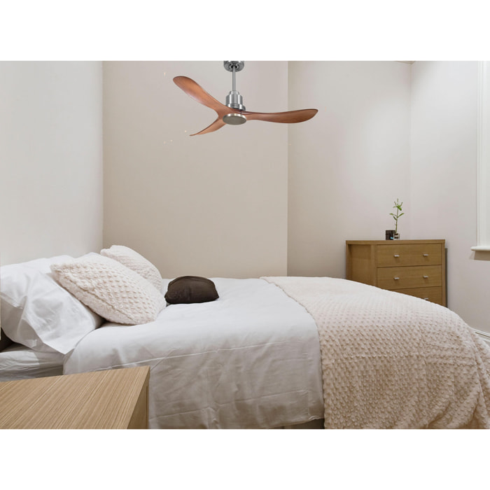 Ventilateur de plafond Réversible  Thermostat Wifi Moteur à courant continu Toits en pente Télécommande Hypersilence Mémoire Shopify Vendible (AUTOMATIQUE)