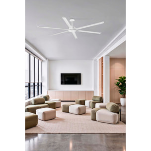 ROTTERDAM 25 XXL LED Ventilateur de plafond blanc