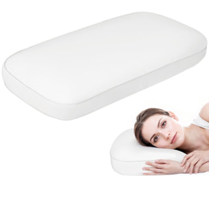 Almohada Viscoelástica 91x40 cm de Espuma Viscoelástica, Almohada Refrescante con Diseño Ergonómico, Funda Extraíble y Lavable, para Soporte de Cuello, Dormir de Lado y Boca Arriba