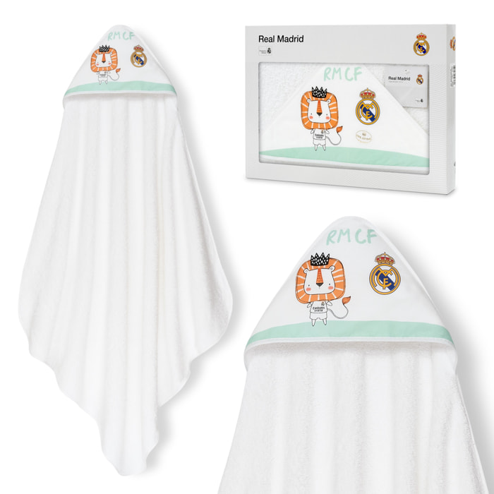 Capa de Baño 1X1 Real Madrid Leon Escudo Blanco