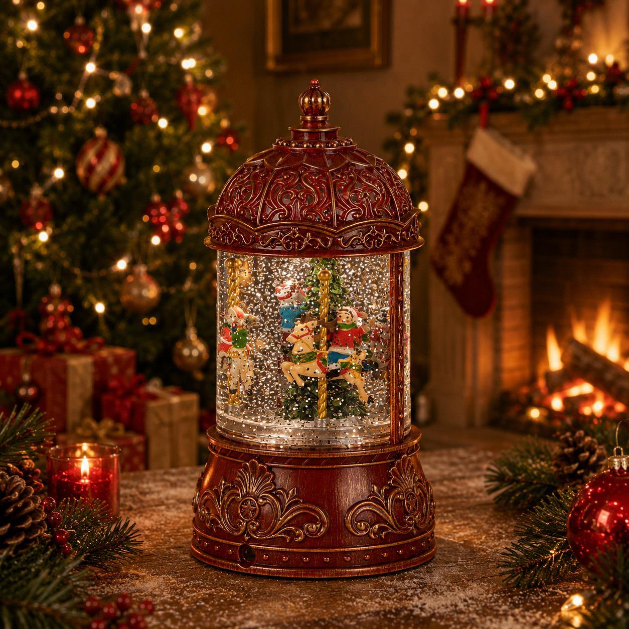 Carossello natale con led+musica+movimento - Pezzi 1 - ALTRO - Bianchi Dino SpA