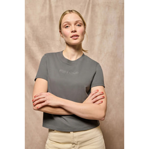 Maglietta Tori colore asfalto con logo Minimal Combo Polo Club