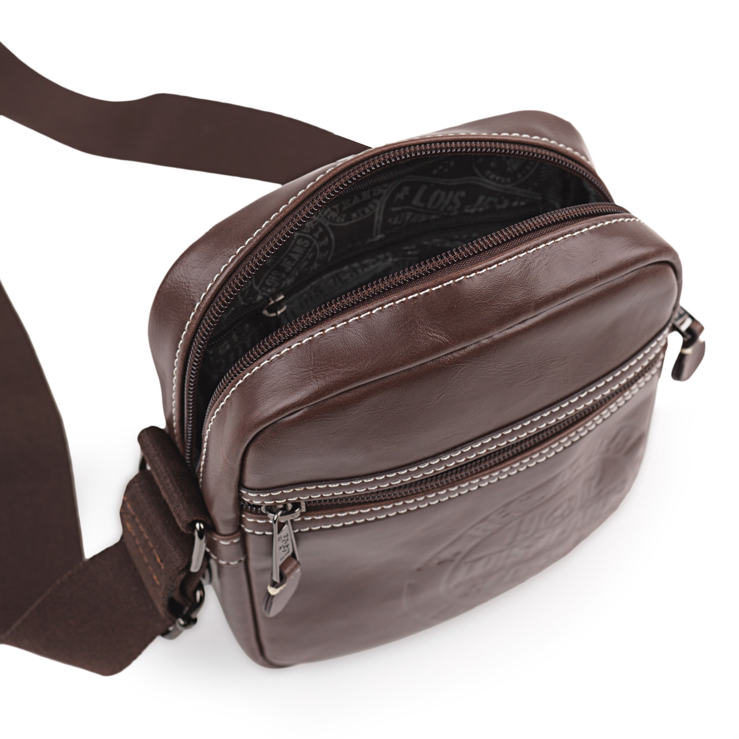 Bandolera Hombre Pu/Piel Lois Desert Marron