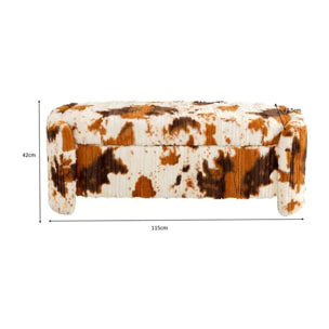 Banc-coffre 115cm vache Kare Design