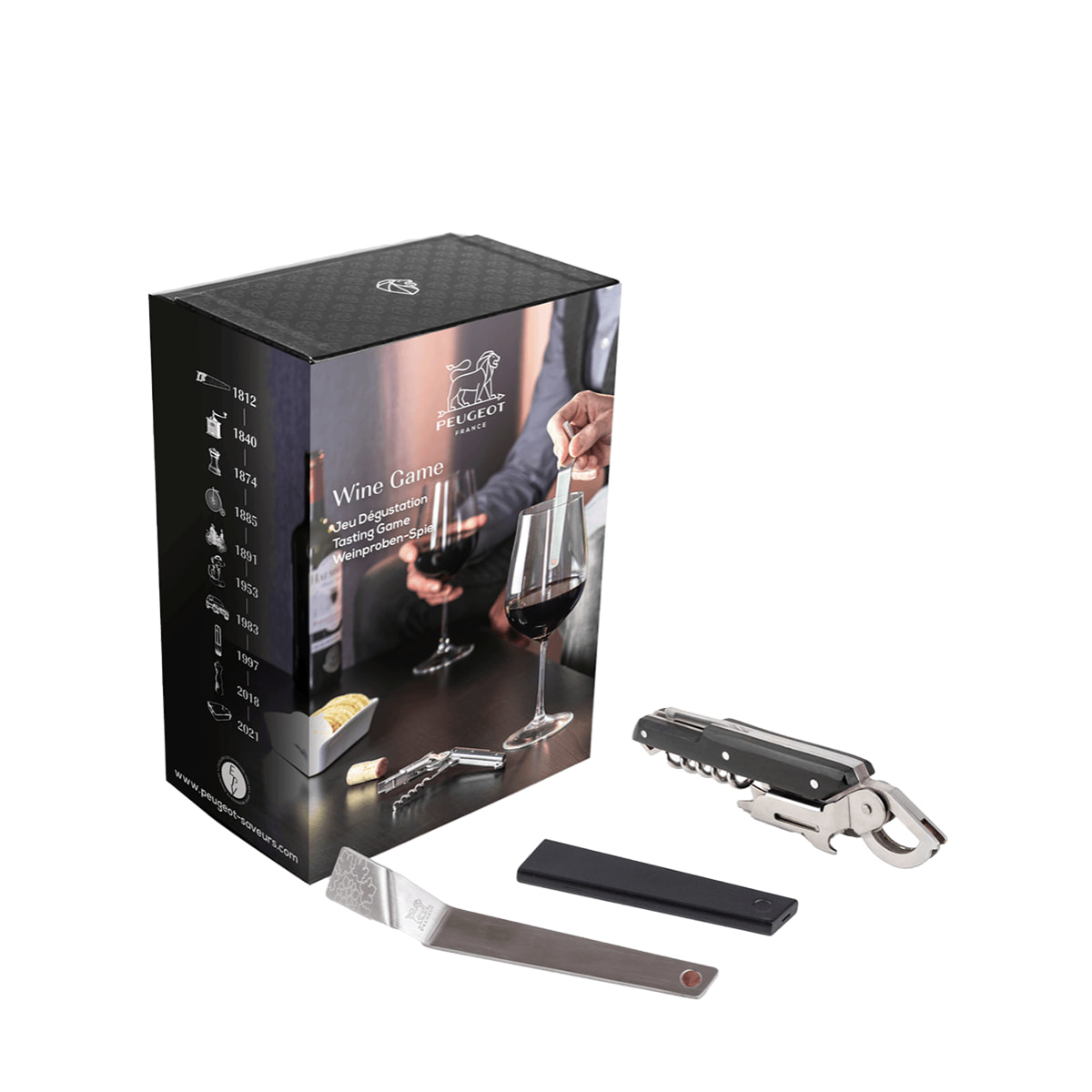 Clef du Vin Travel et tire-bouchon sommelier Clavelin en coffret cadeau Wine Game