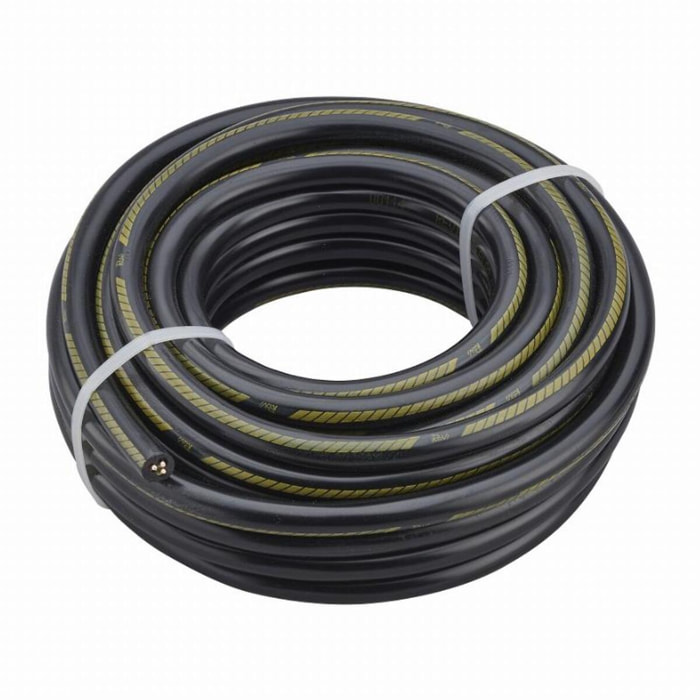 Bobinot câble rigide U1000 R2V 3G2,5mm² 10 mètres DEBFLEX Noir - 512323