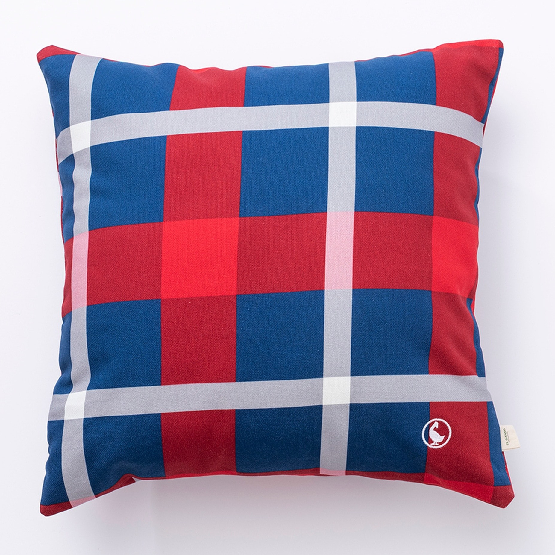 Set de 2 cojines 40x40cm 100% algodón 300gsm cuadros tartan el ganso