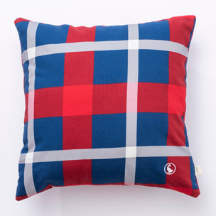 Set de 2 cojines 40x40cm 100% algodón 300gsm cuadros tartan el ganso