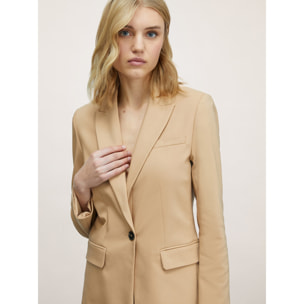 Motivi - Chaqueta blazer de botonadura simple - Beige