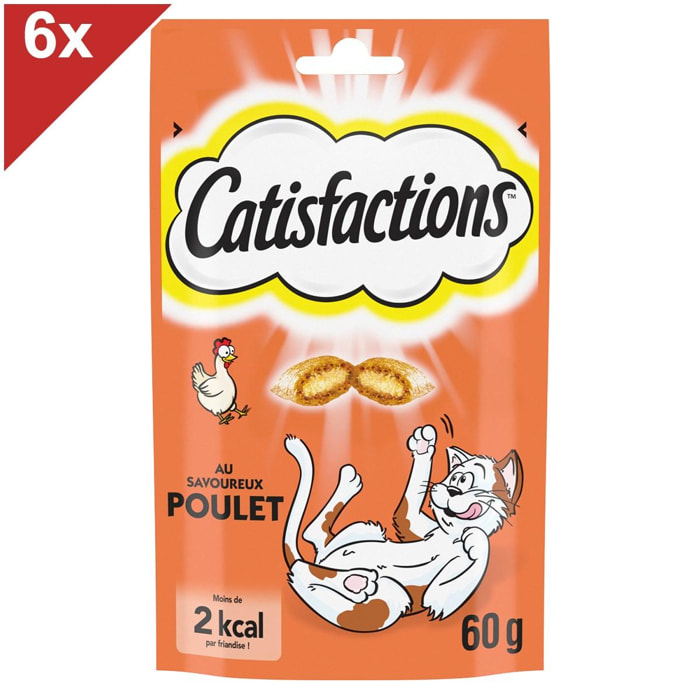 CATISFACTIONS Friandises au poulet pour chat et chaton (6x60g)