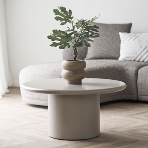 Vaso portavaso in ceramica marrone con forma organica ø19x17,5 cm