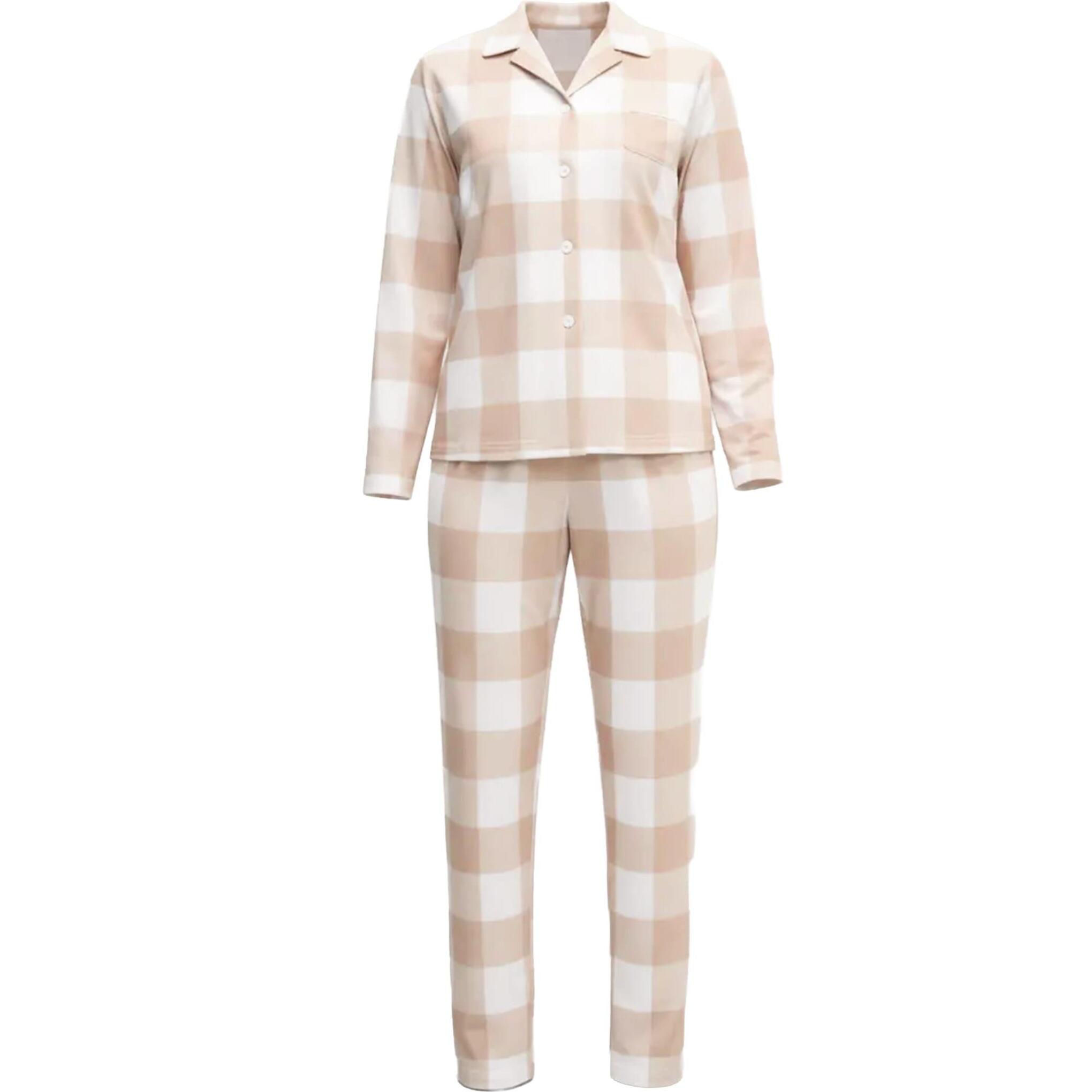 Pijama mujer de cuadros abierto