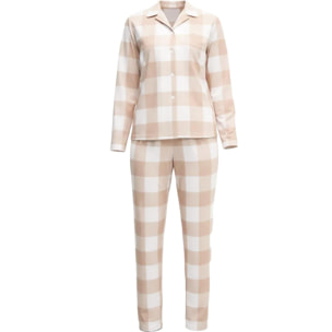 Pijama mujer de cuadros abierto