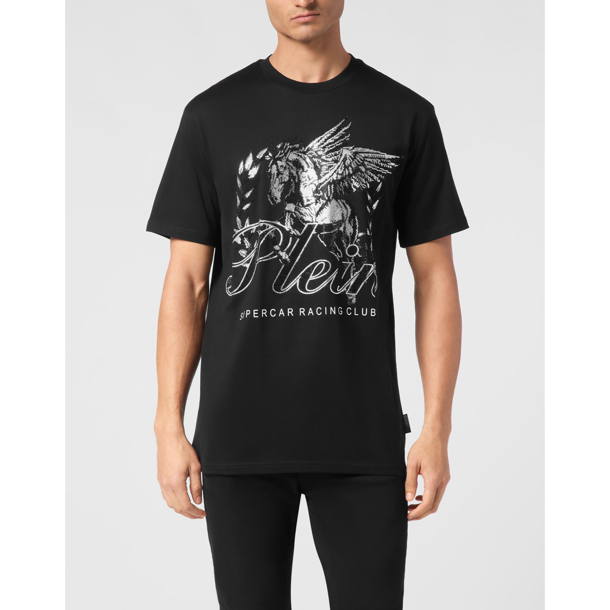 PHILIPP PLEIN Camiseta de cuello redondo RACING