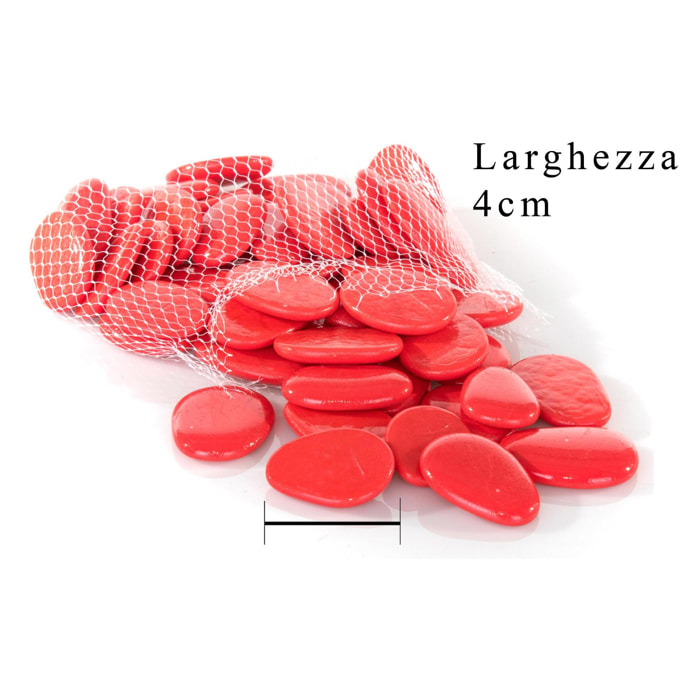 Vetro rosso. Misure 40 Mm - Pezzi 3 - 0X0X0cm - Colore: Bianco - Bianchi Dino - Decorazioni Varie