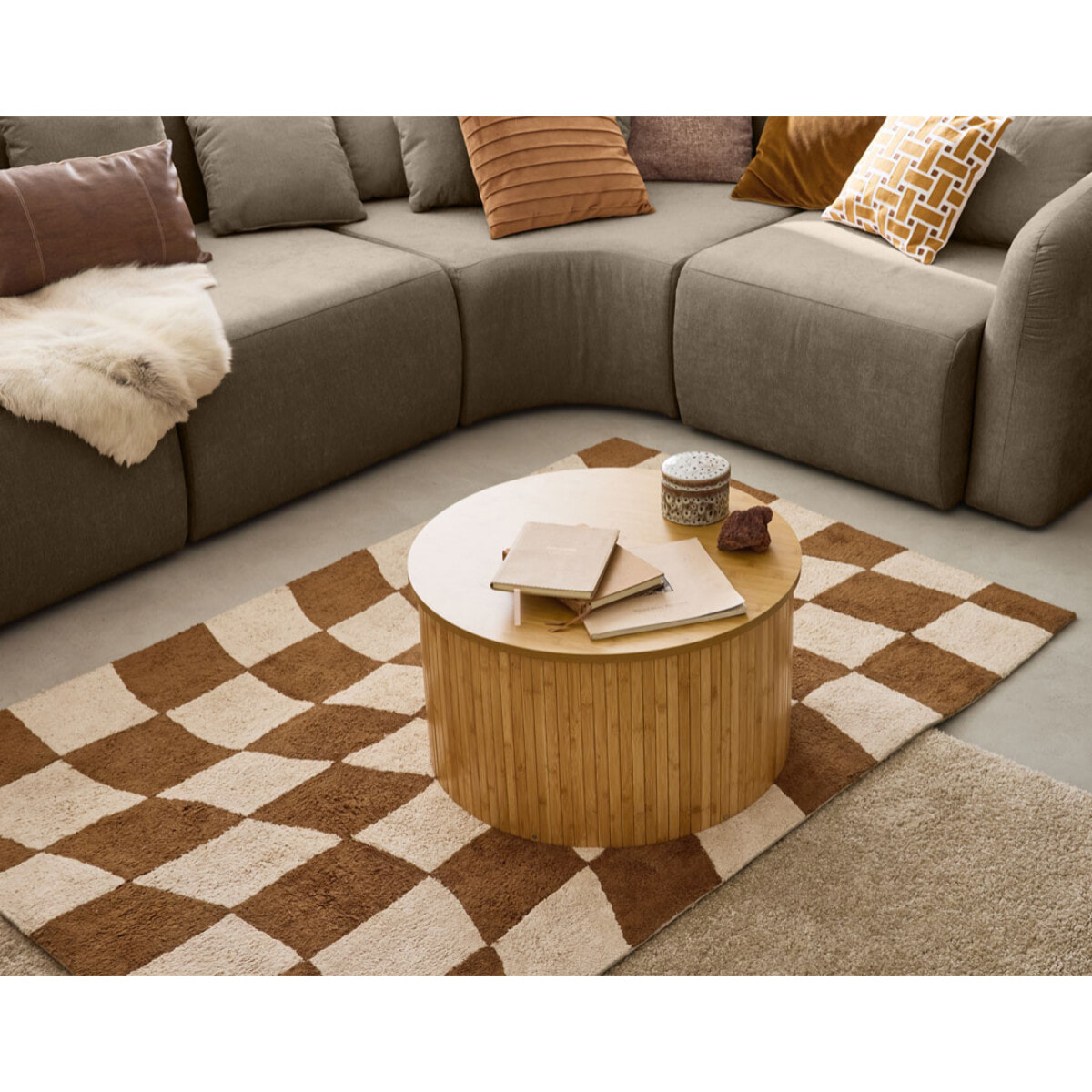 Ikare - module d'assise sans accoudoirs - en tissu - Taupe