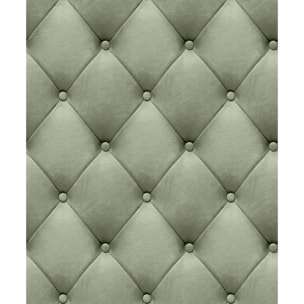 Papier peint capitonné velours beige sable
