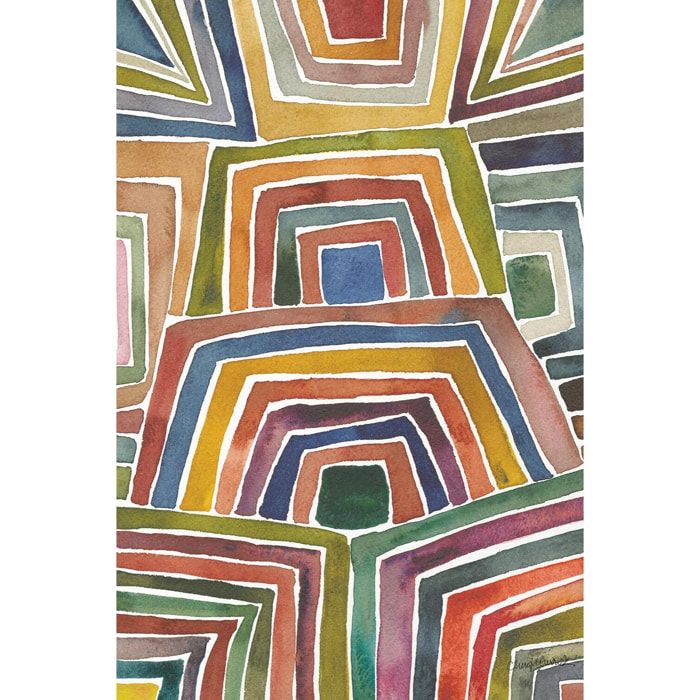 Tableau abstrait rayures ii  Toile imprimée