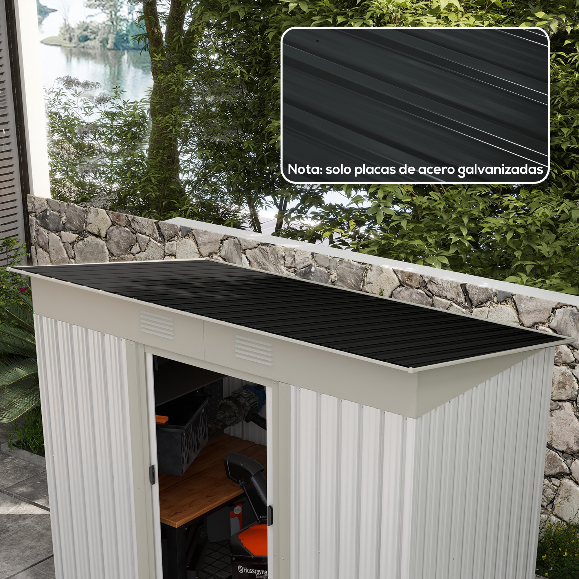 Juego de 12 Paneles para Tejado de Acero Galvanizado Chapas Perfiladas de Techo 7m² para Caseta de Herramientas Cobertizo Exterior 129x45cm Gris Oscuro