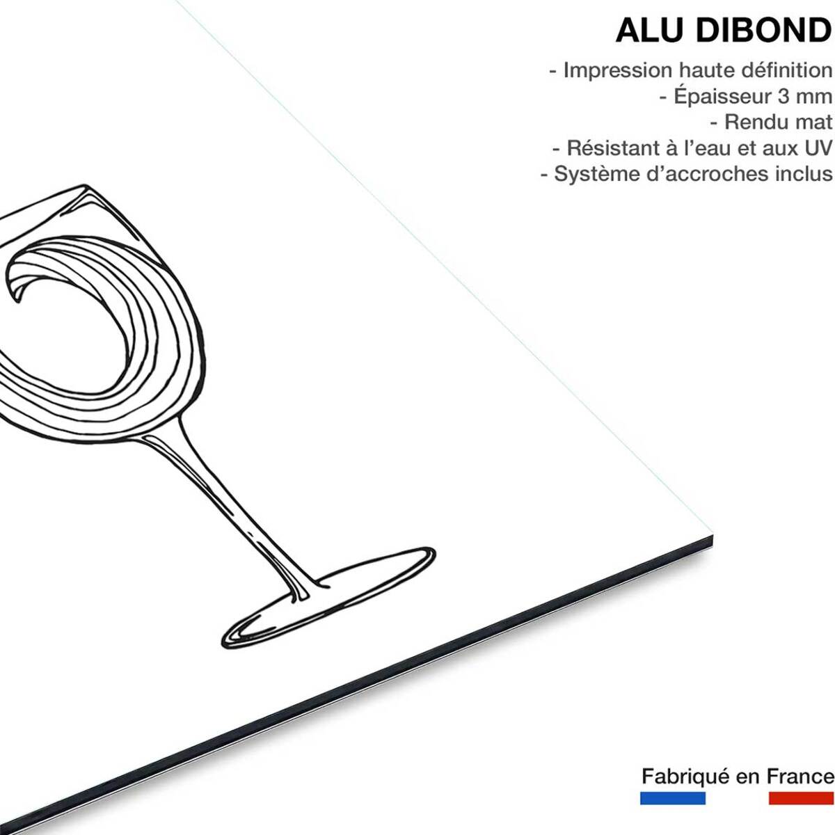 Tableau vin des landes Tableau alu Dibond
