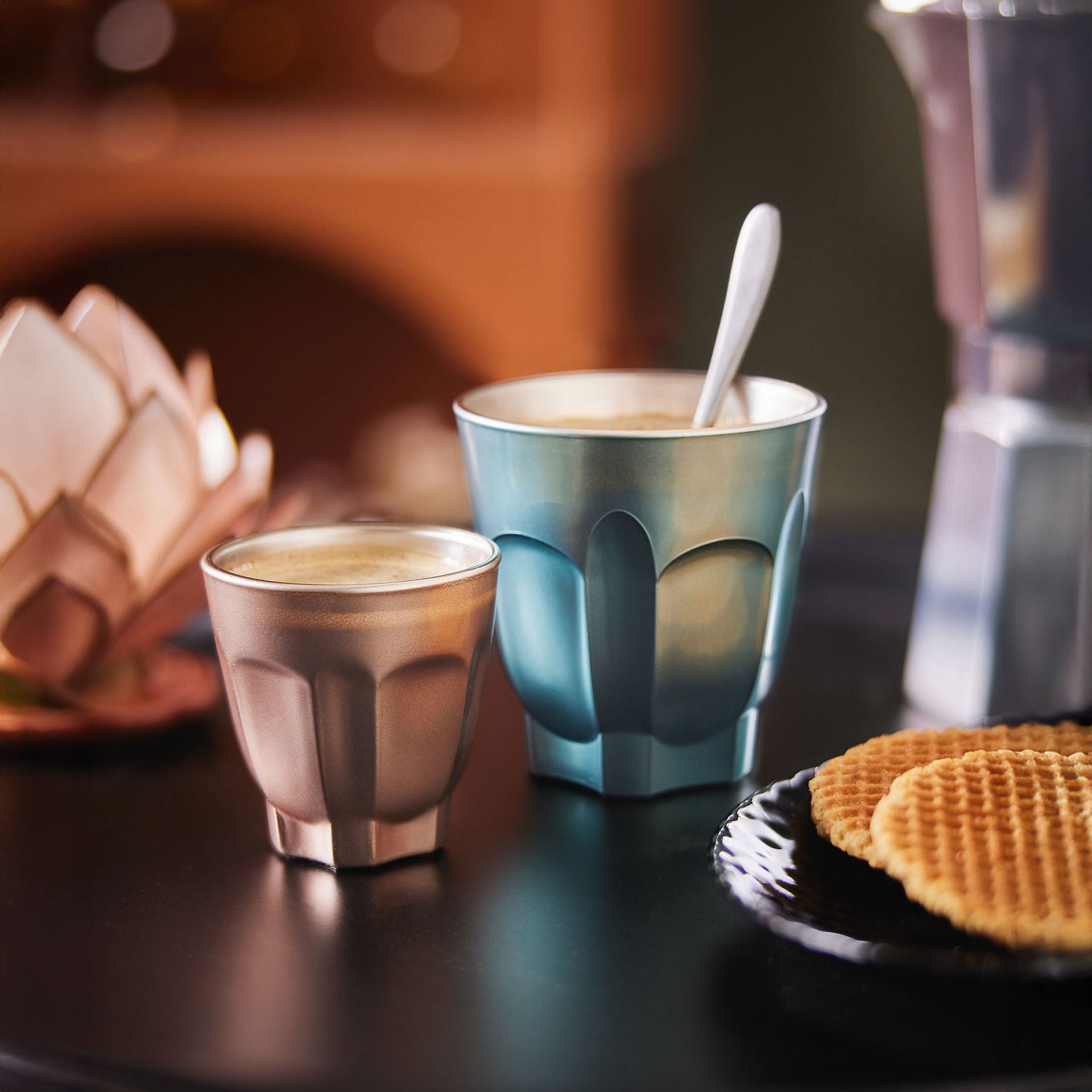 6 tasses 9 cl dorées - Flash Colors - Luminarc