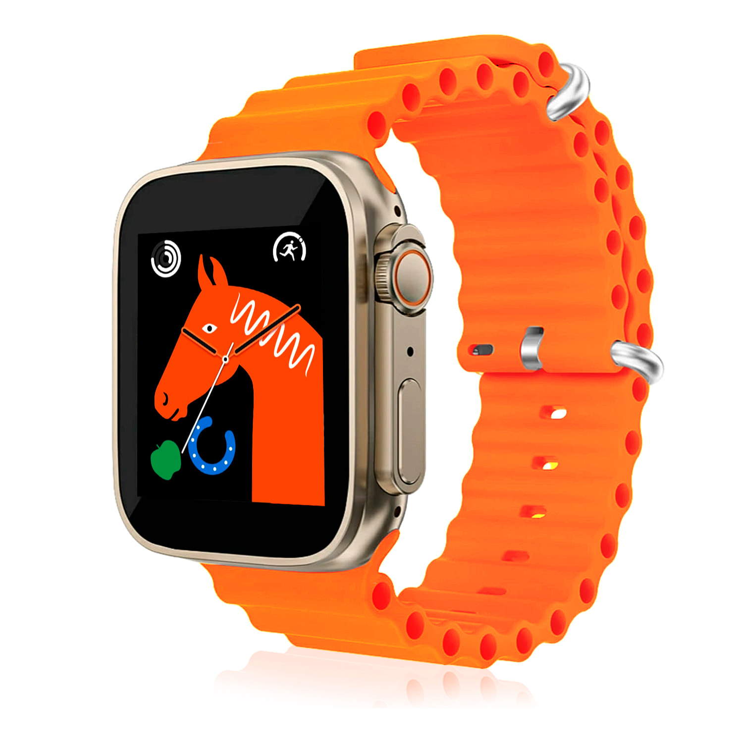 Smartwatch T500 Ultra, avviso di notifiche, tastiera di chiamata bluetooth, modalità sport e monitor cardiaco.