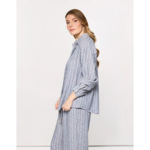 Blusa Manga Larga Azul - Bitania