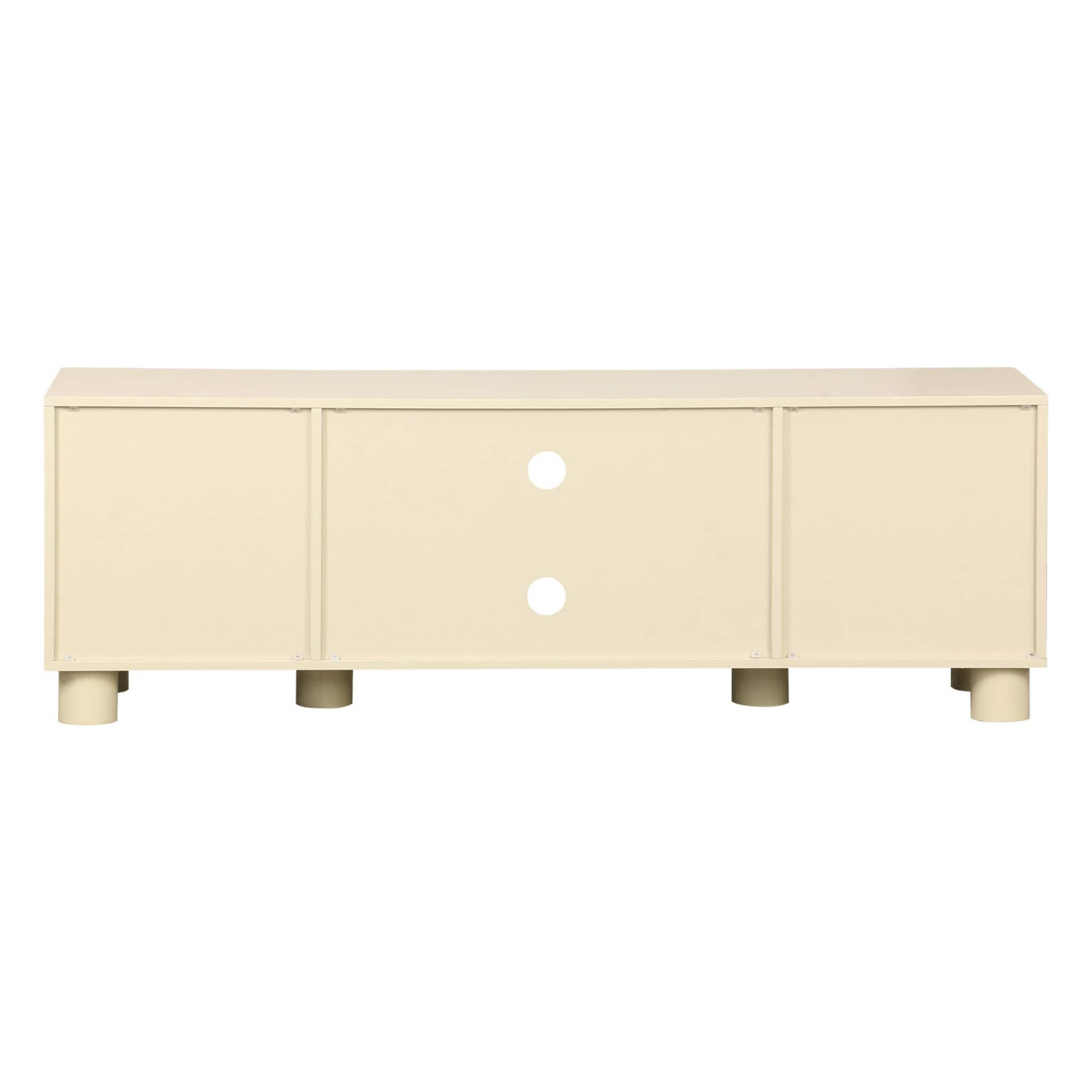 Meuble TV décor bois 2 portes réversibles 155cm PONDI