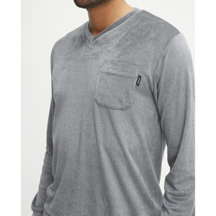 Pijama hombre cuello pico