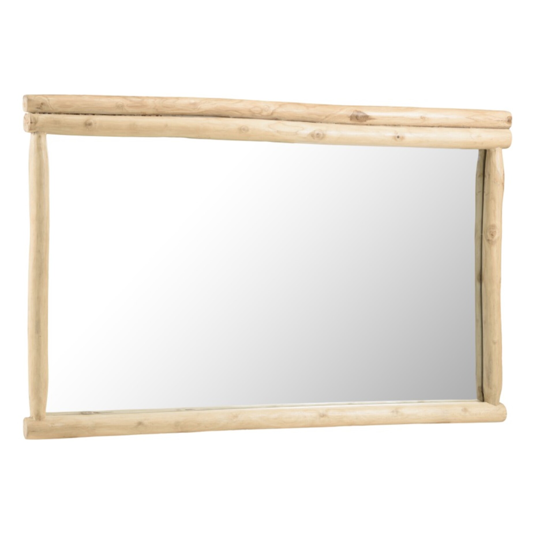 WILL - Miroir rectangulaire en branches de teck naturel