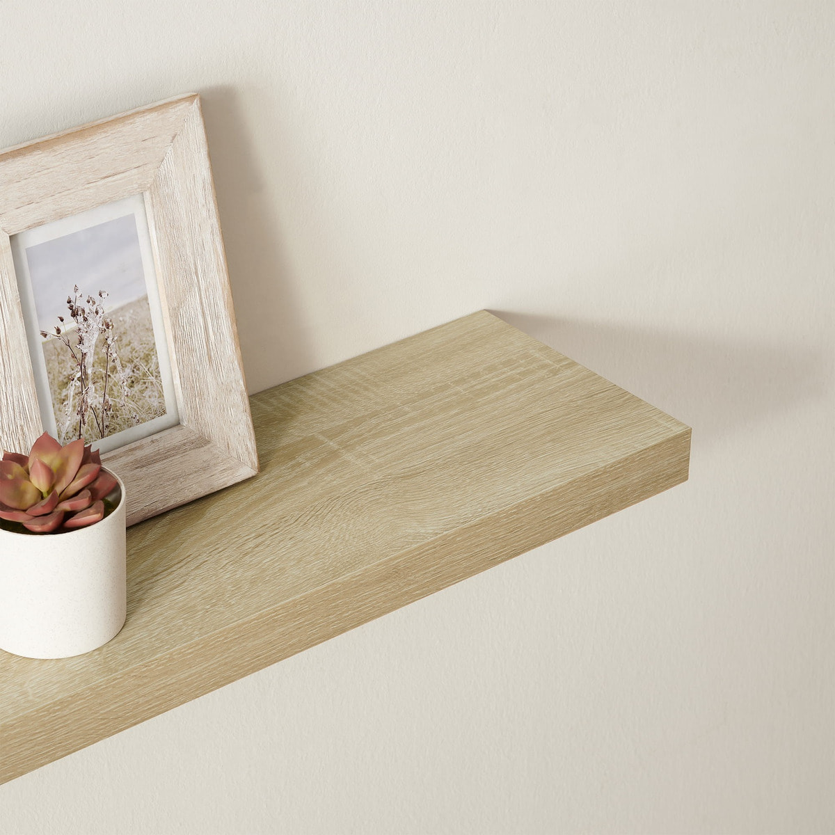 Mensola a scomparsa 80 cm effetto Rovere Sonoma