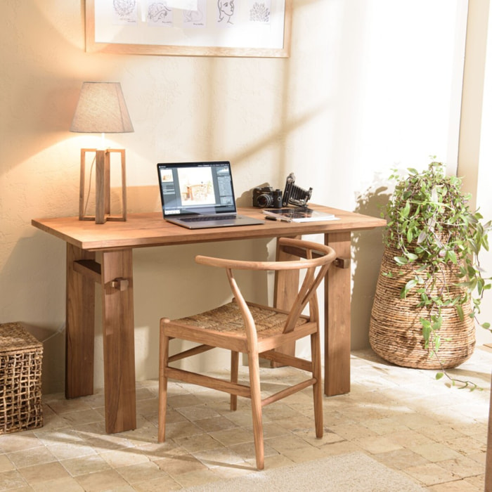 SIXTINE - Bureau 140x60cm en bois de teck recyclé