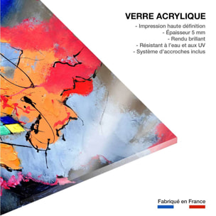 Tableau abstrait jeu de couleurs Tableau plexiglas
