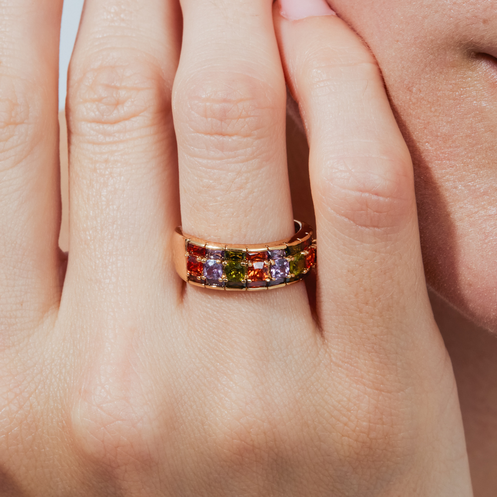Anillo Morakbrao acabado oro rosa 18k