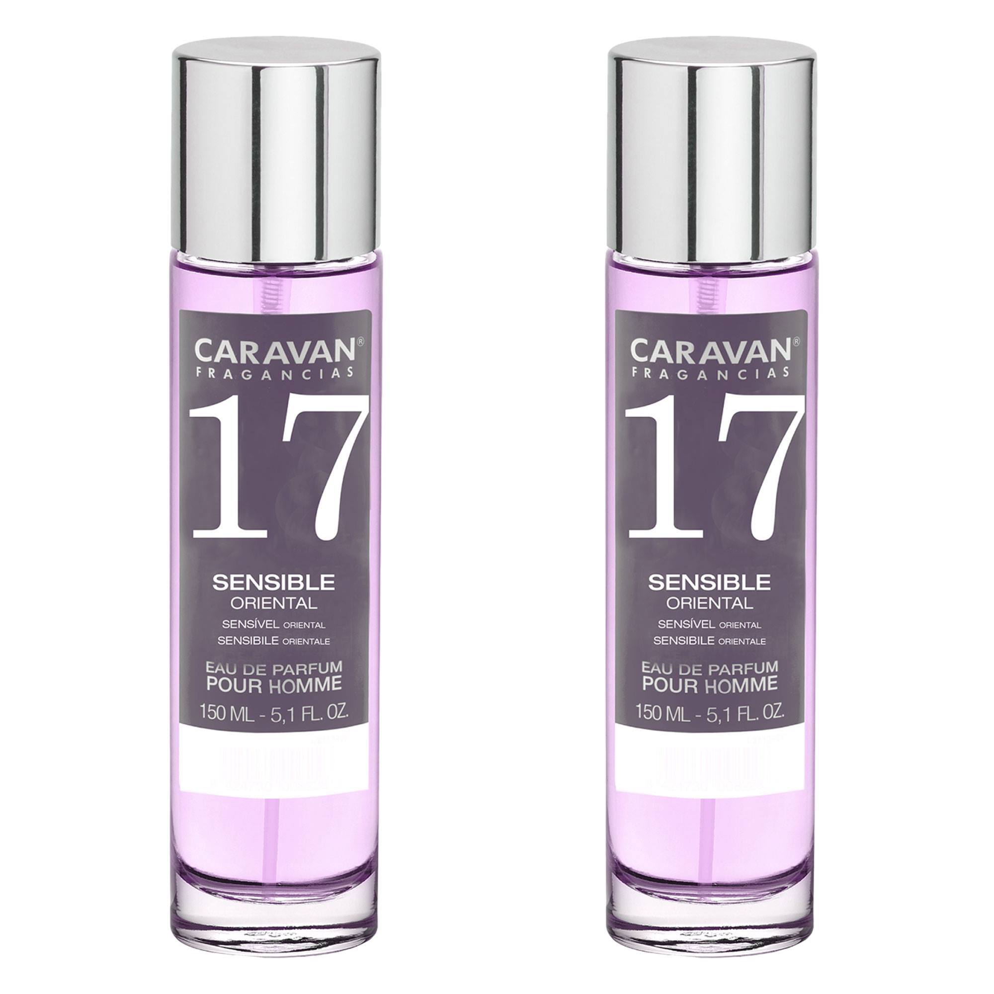 Caravan fragancias - caja de regalo con 2 perfumes nº17 de 150 ml, para hombre