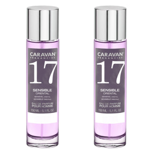Caravan fragancias - caja de regalo con 2 perfumes nº17 de 150 ml, para hombre