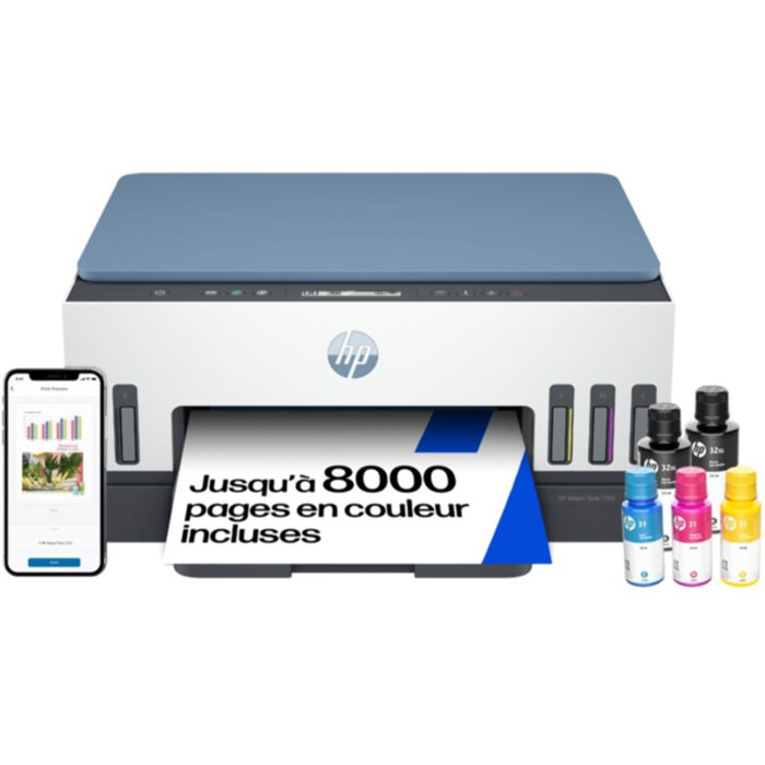 Imprimante jet d'encre HP Smart Tank Plus 7006