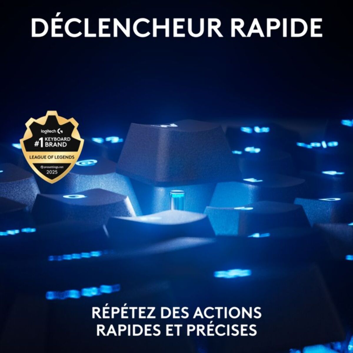 Clavier gamer LOGITECH G Pro X TKL Rapid  Noir