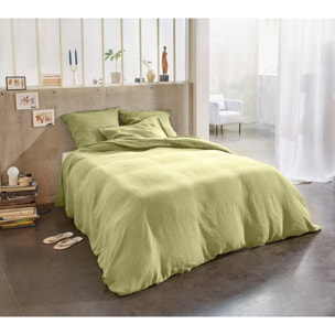 Parure Housse De Couette 3pcs 100% lin LavÉ 160g Beurre