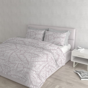 PARURE COPRIPIUMINO ATHENA, 100% Cotone, Made in Italy - JANE ROSA