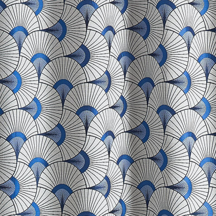 Rideau d'ameublement en jacquard - Bleu